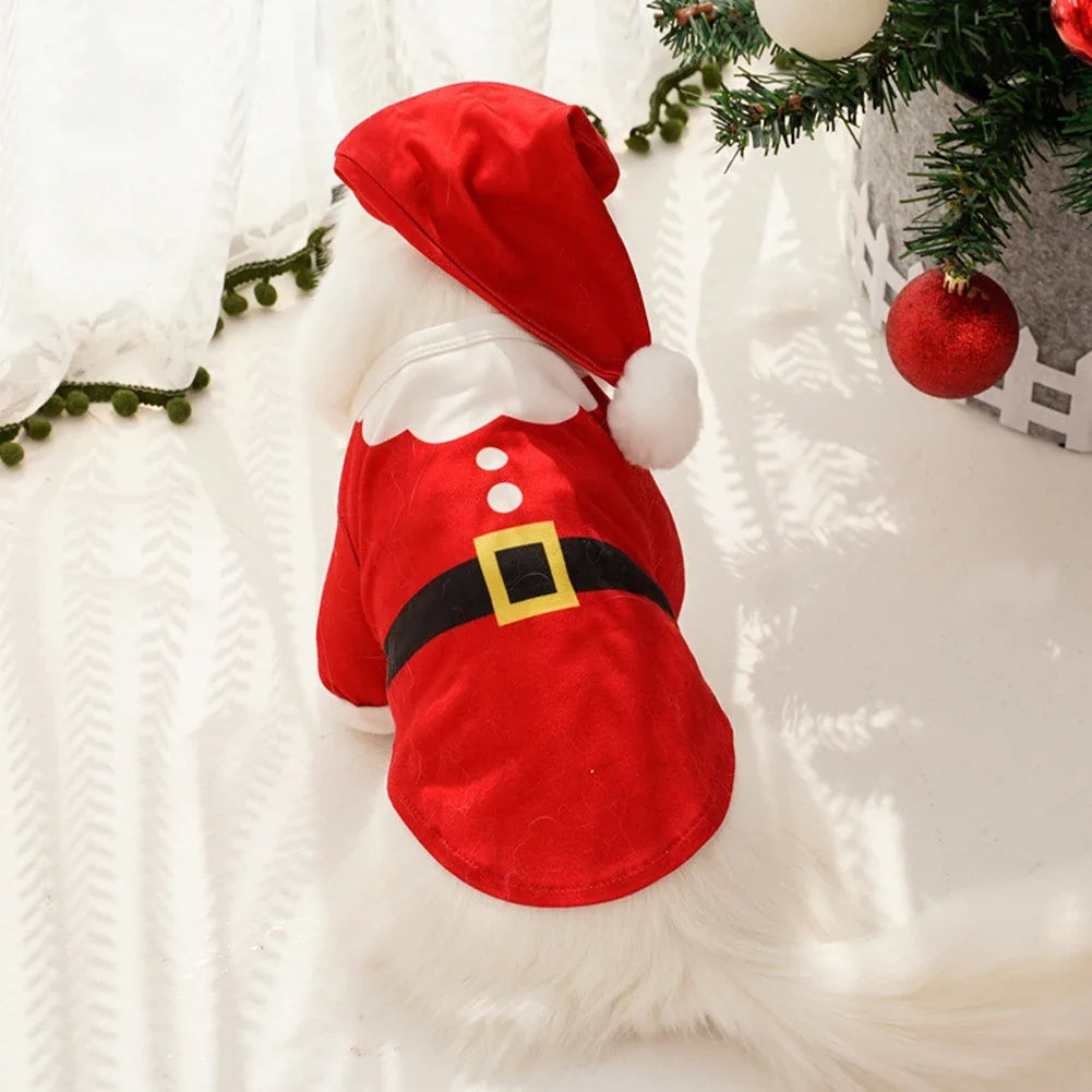 PawMode & CatCorner: Disfraz Navideño para Perros  de Papá Noel..