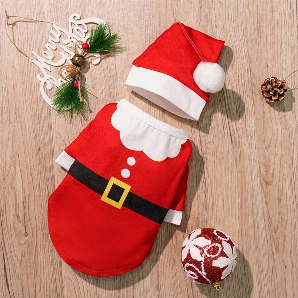 PawMode & CatCorner: Disfraz Navideño para Perros  de Papá Noel..