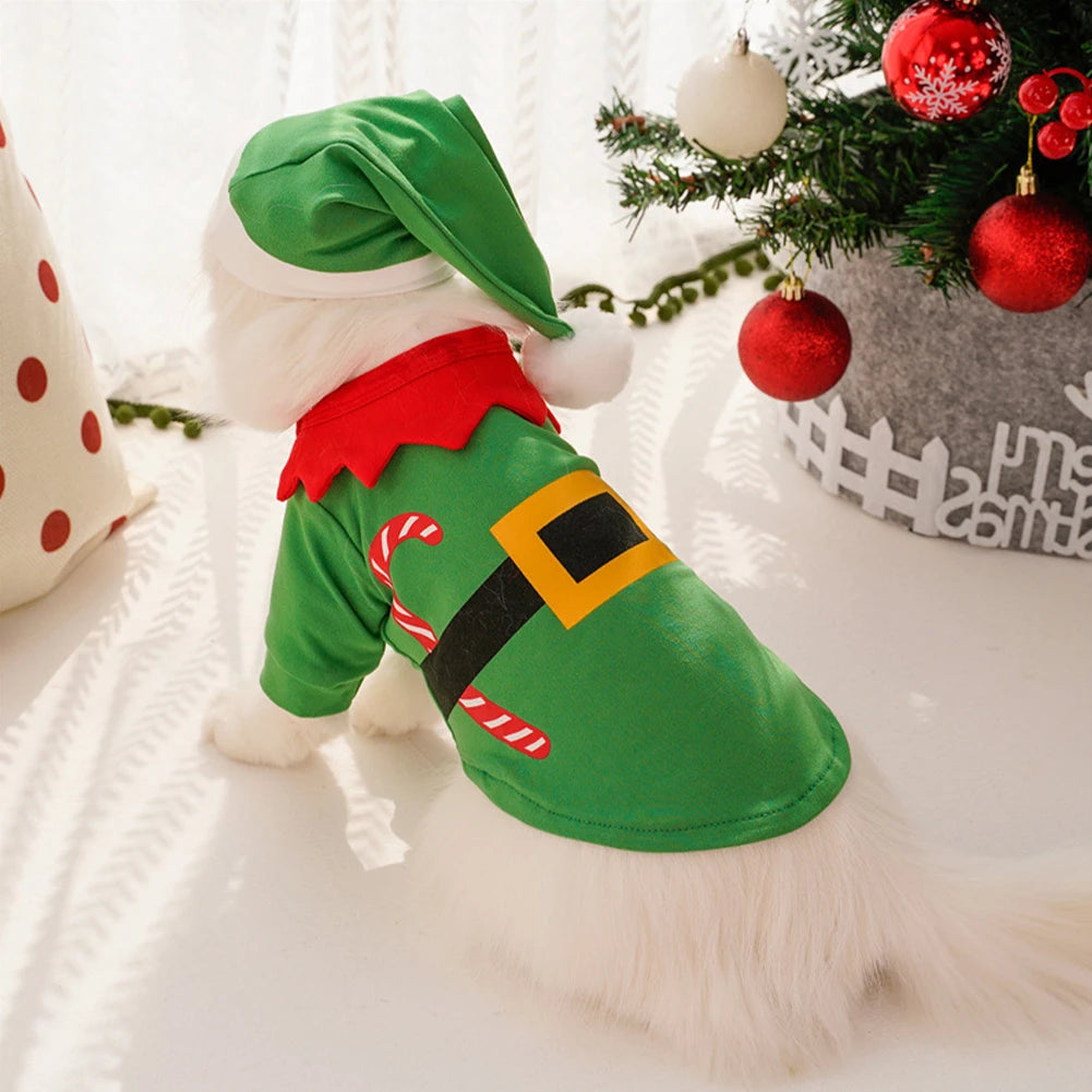 PawMode & CatCorner: Disfraz Navideño para Perros  de Papá Noel..