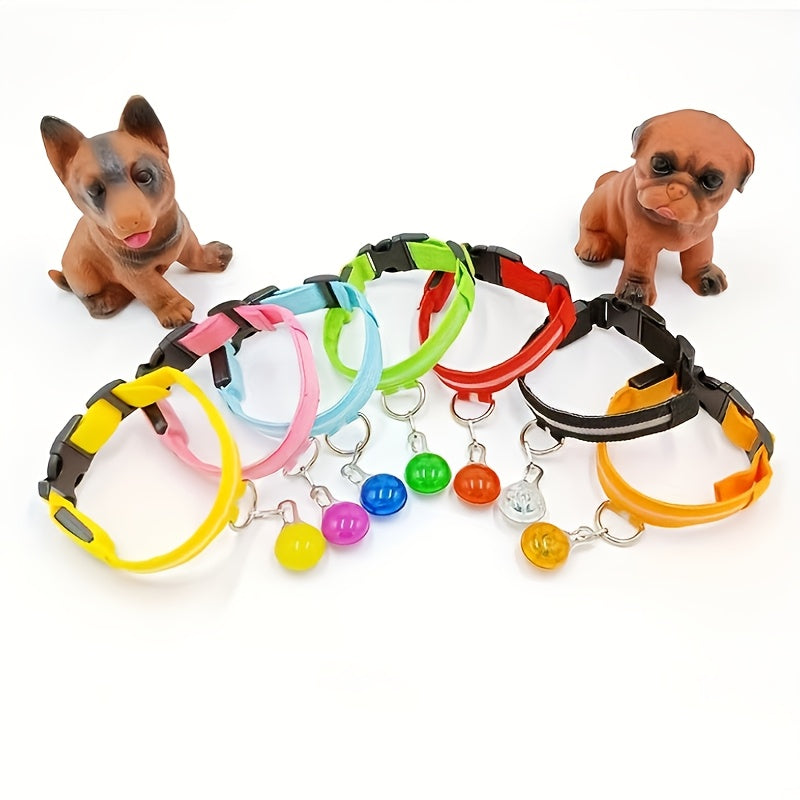 PawMode: Collar con luz LED y colgante en color Verde Lima.